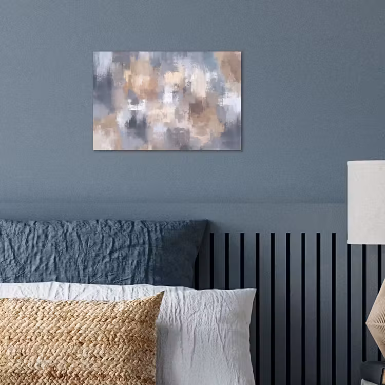 Poster - Penseelstreken - Schilderij - Beige — 3