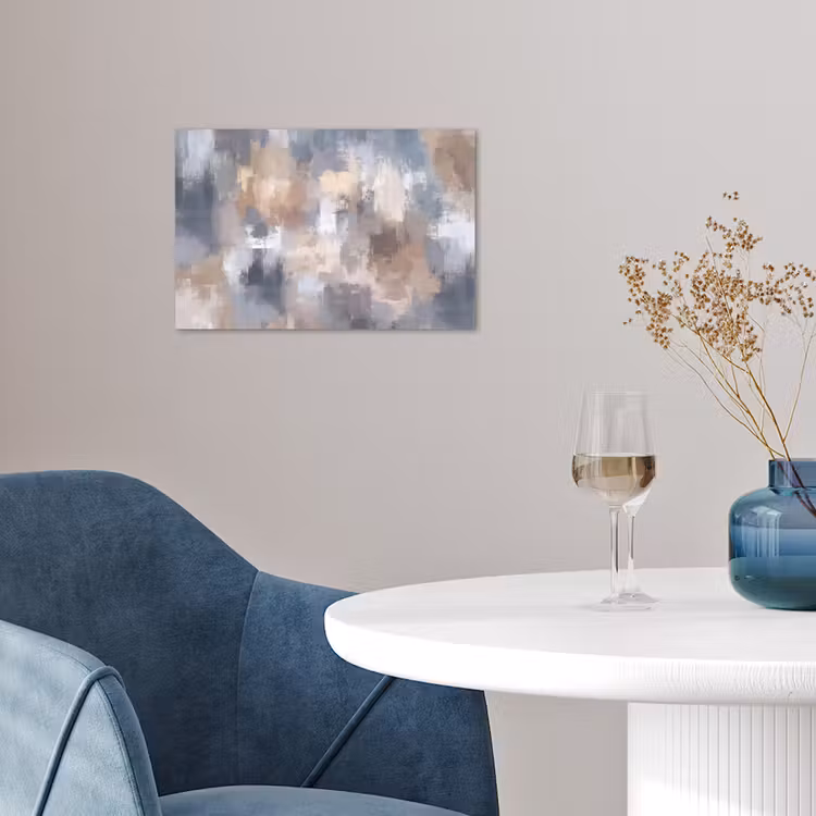 Poster - Penseelstreken - Schilderij - Beige — 4