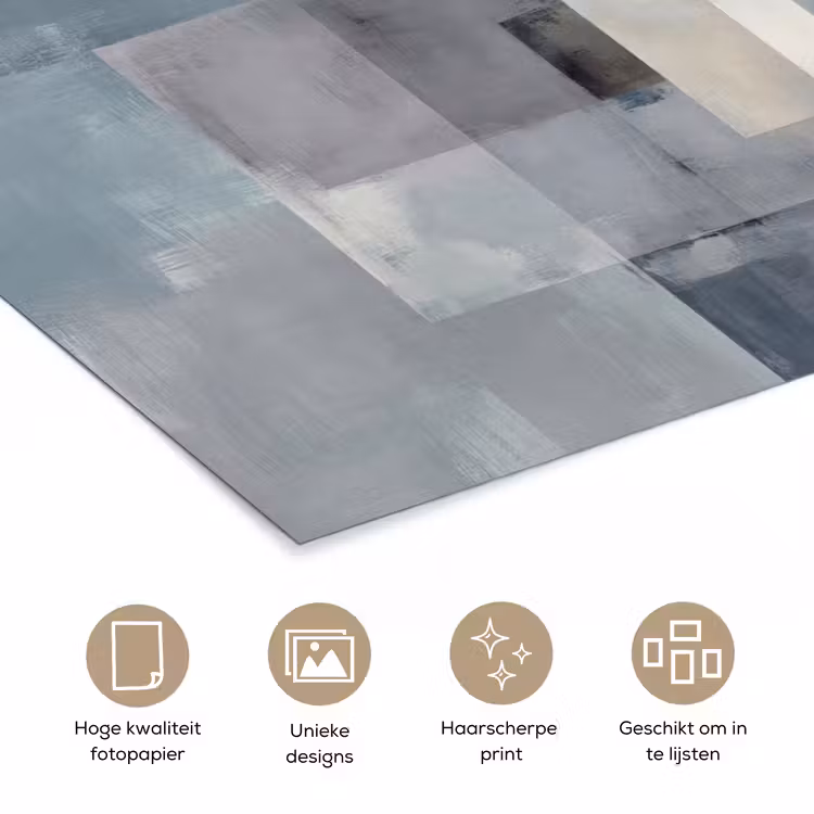 Poster - Rechthoeken - Abstract - Blauw — 5