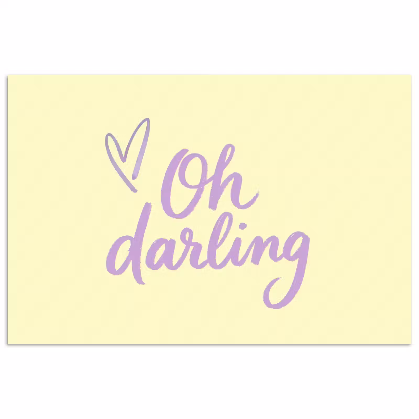 Poster - Oh darling - Geel - Hart — 1