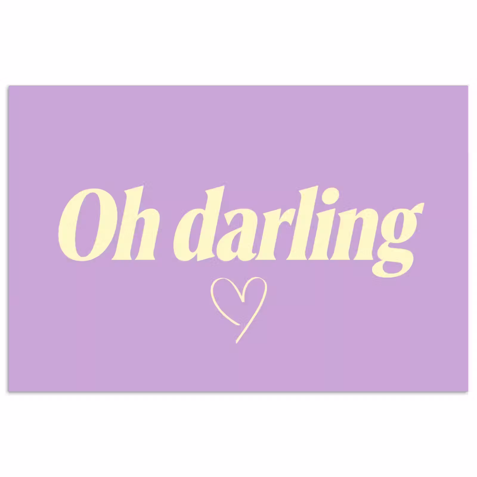 Poster - Oh darling - Hart - Paars — 1