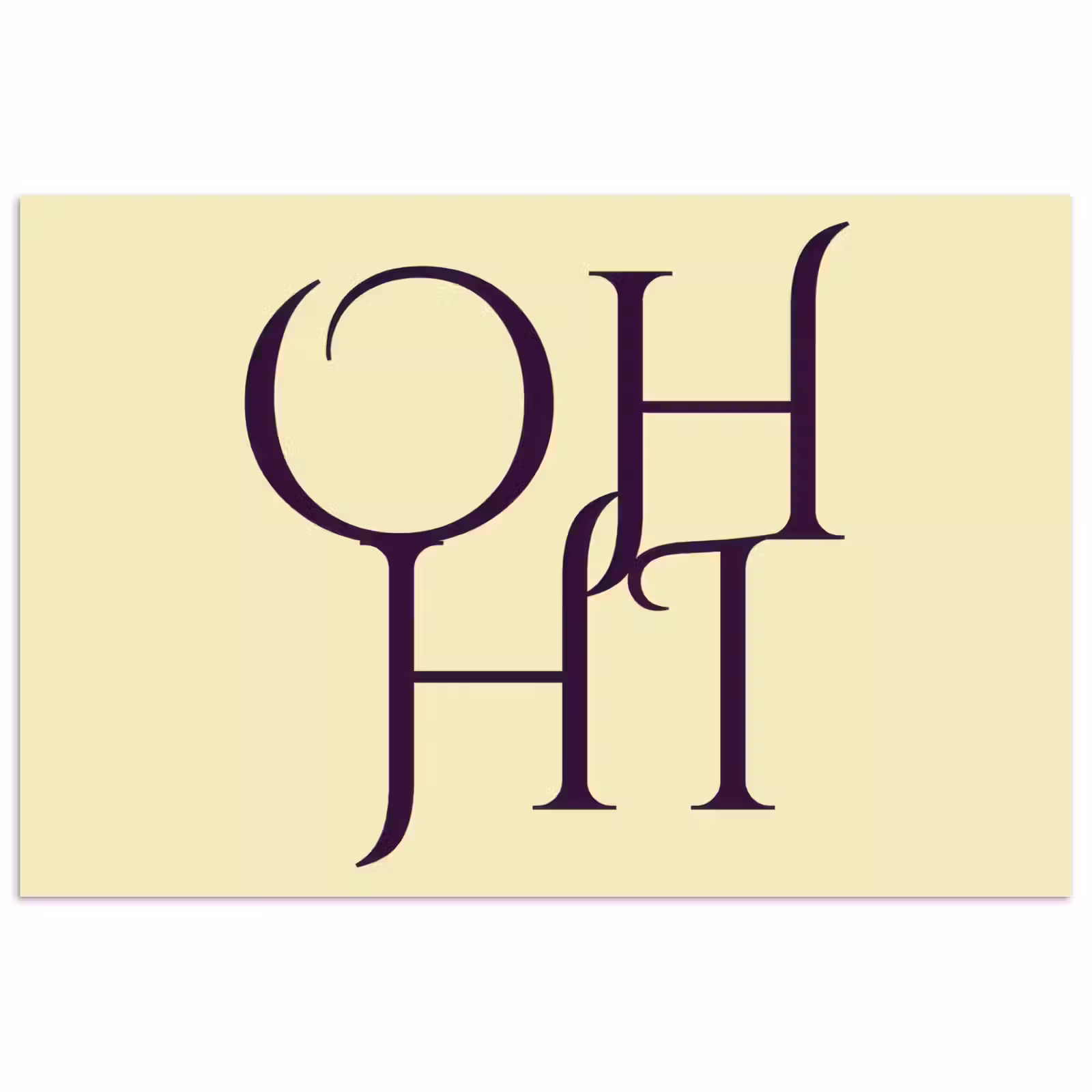 Poster - Oh hi - Geel - Monogram — 1