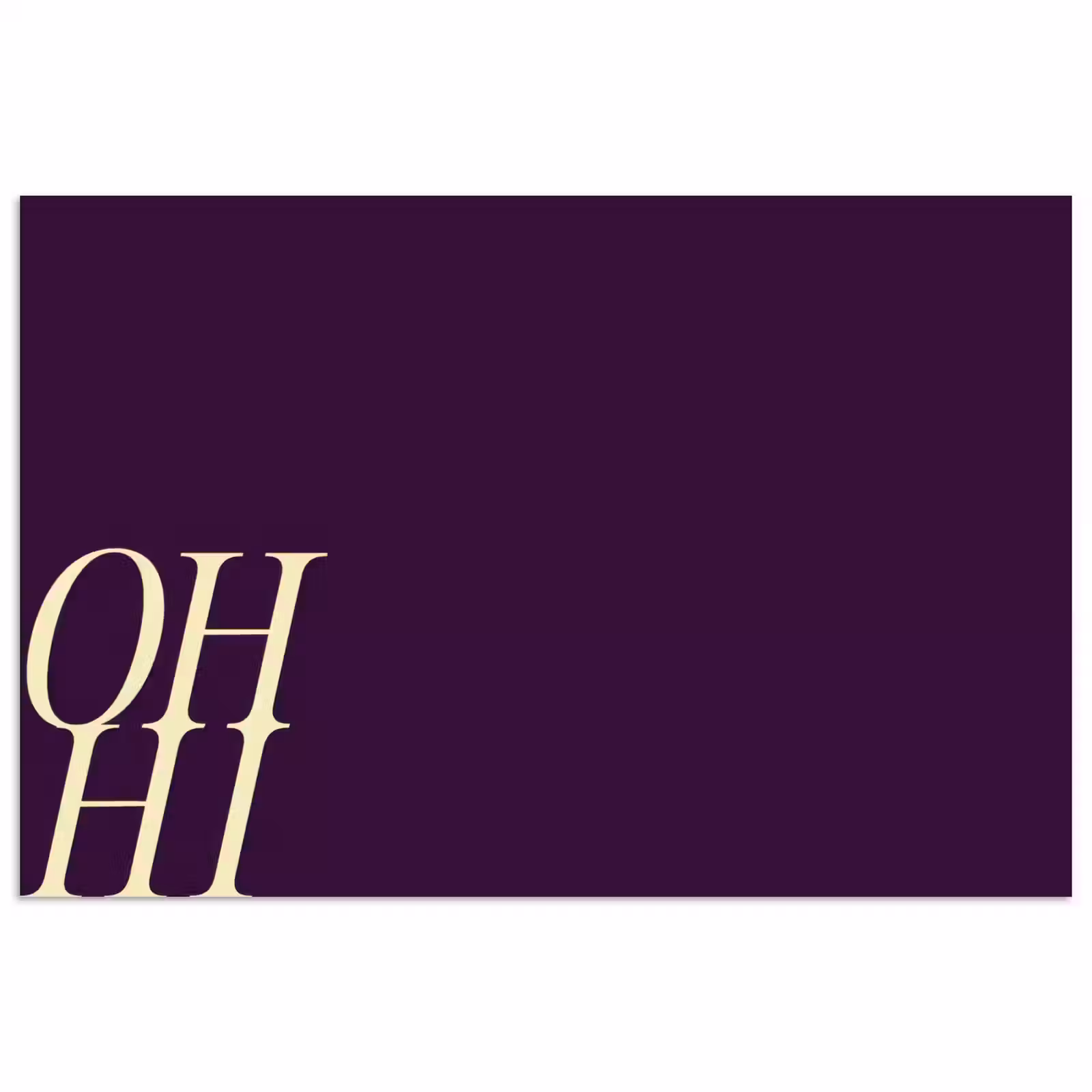 Poster - Oh hi - Paars - Cursief — 1
