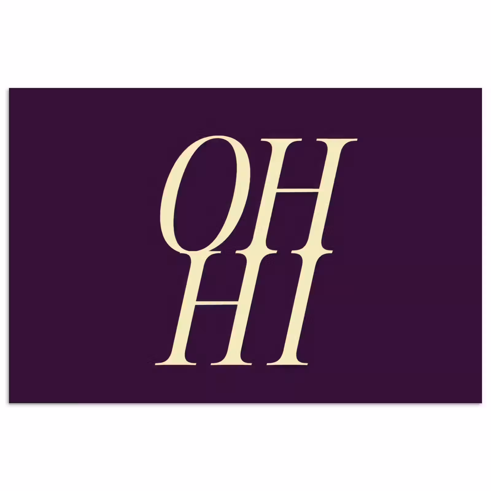 Poster - Oh hi - Paars - Minimalistisch — 1