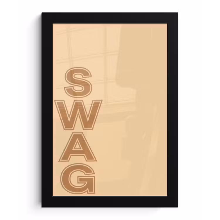 Poster met lijst - Swag - Bruin - Beige — 1