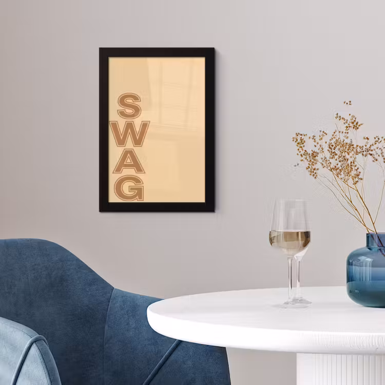 Poster met lijst - Swag - Bruin - Beige — 2