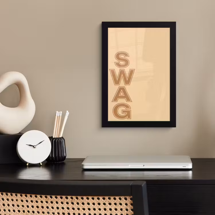 Poster met lijst - Swag - Bruin - Beige — 3