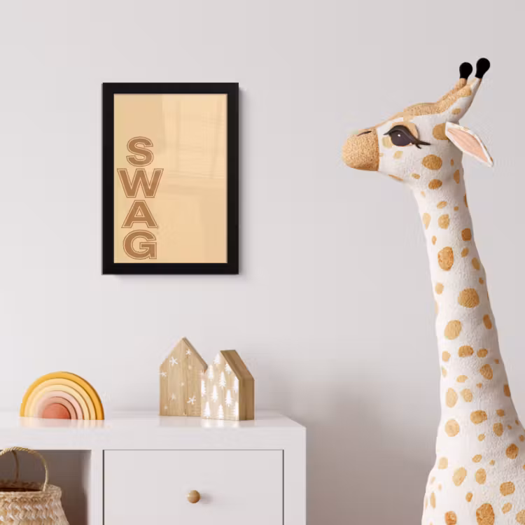 Poster met lijst - Swag - Bruin - Beige — 5