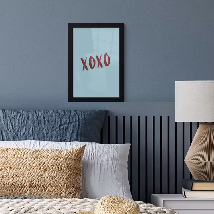 Poster met lijst - XOXO - Blauw - Rood — 4