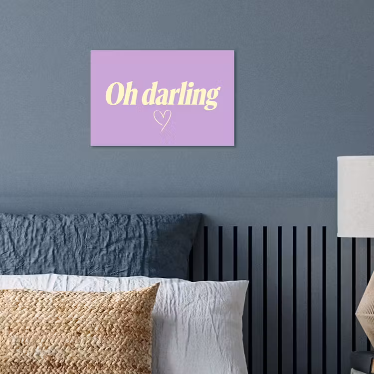 Poster - Oh darling - Hart - Paars — 3