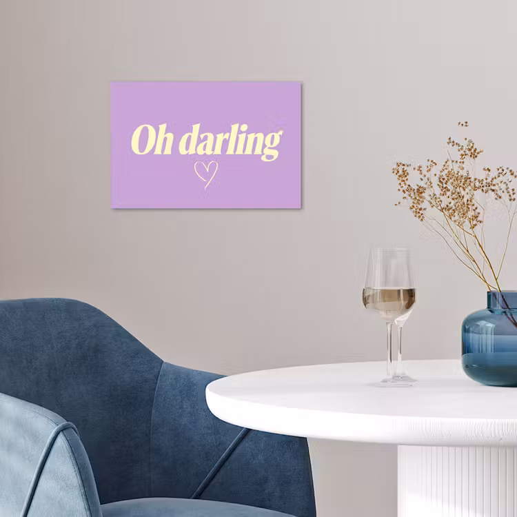 Poster - Oh darling - Hart - Paars — 4