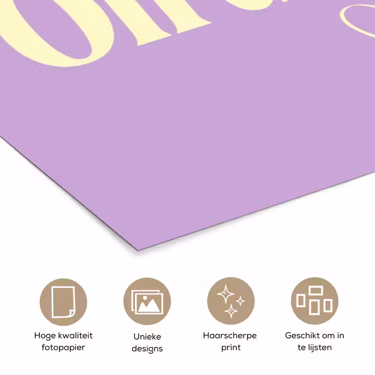Poster - Oh darling - Hart - Paars — 5