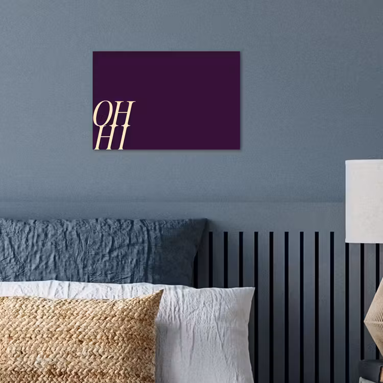 Poster - Oh hi - Paars - Cursief — 3
