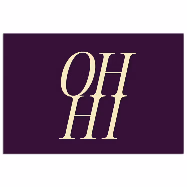 Poster - Oh hi - Paars - Minimalistisch — 1