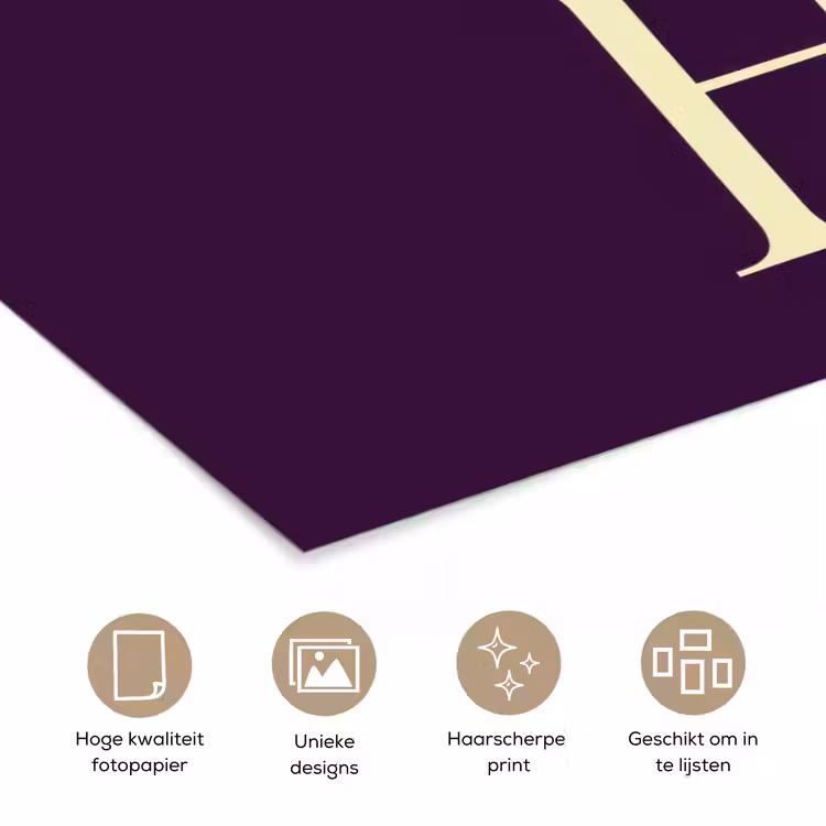 Poster - Oh hi - Paars - Minimalistisch — 5