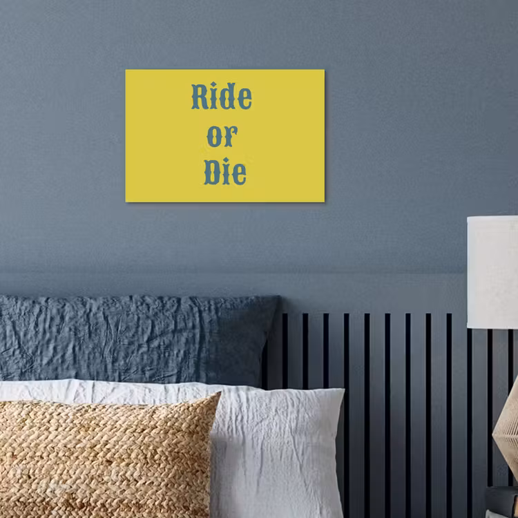 Poster - Ride or die - Geel - Blauw — 3