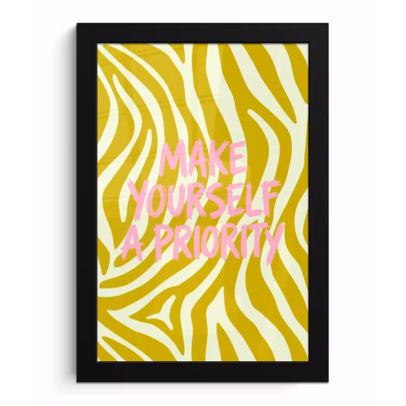 Poster met lijst - Zebraprint - Priority - Roze — 1