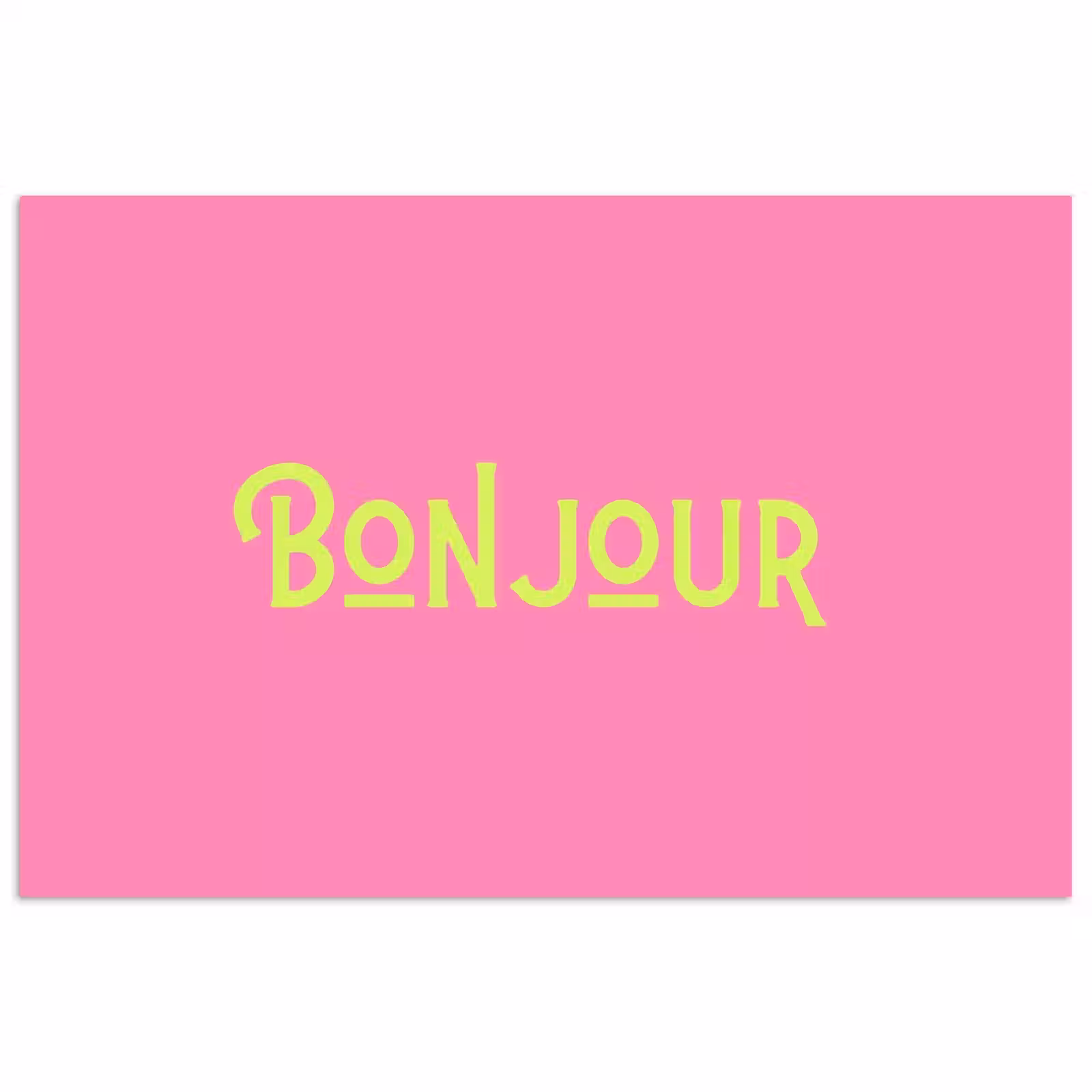 Poster - Roze - Groene Bonjour - art-deco — 1
