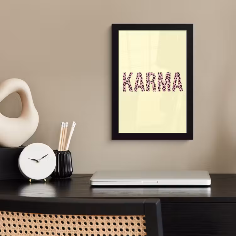 Poster met lijst - Karma - Luipaardprint - Geel — 3
