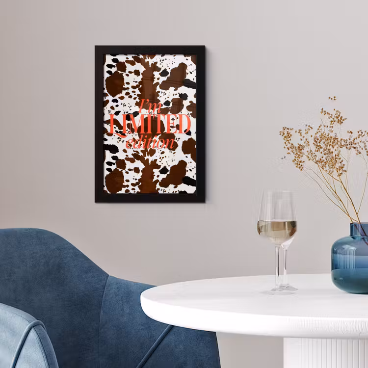 Poster met lijst - Koeienprint - Limited edition - Rood — 2