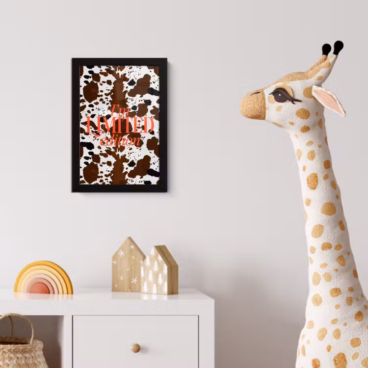 Poster met lijst - Koeienprint - Limited edition - Rood — 5