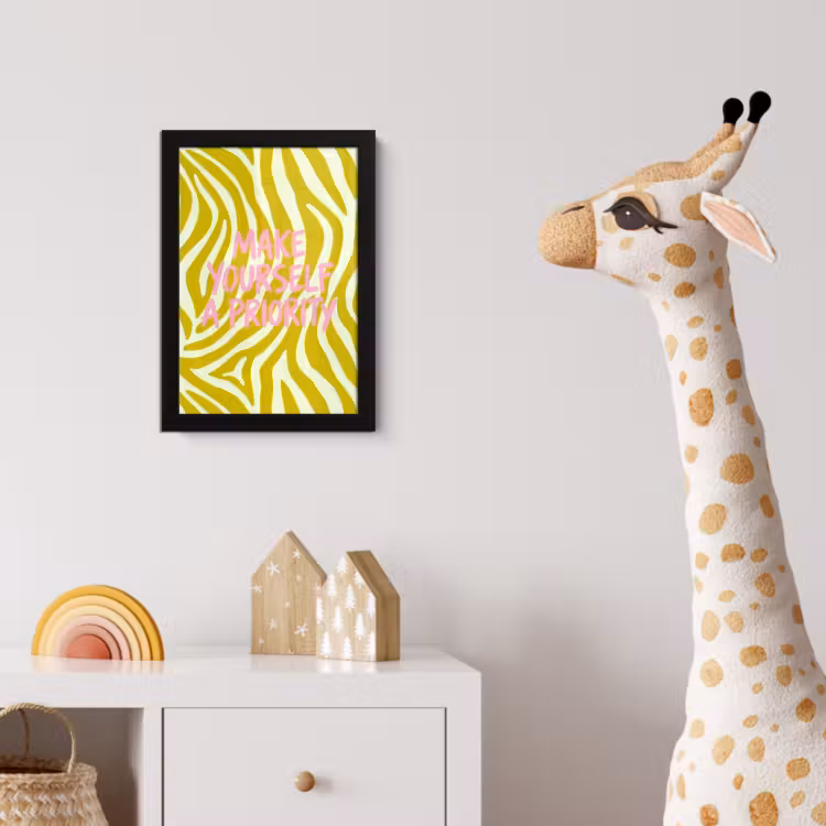Poster met lijst - Zebraprint - Priority - Roze — 5