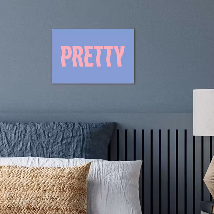 Poster - Pretty - Roze - Blauw - Golvend — 3