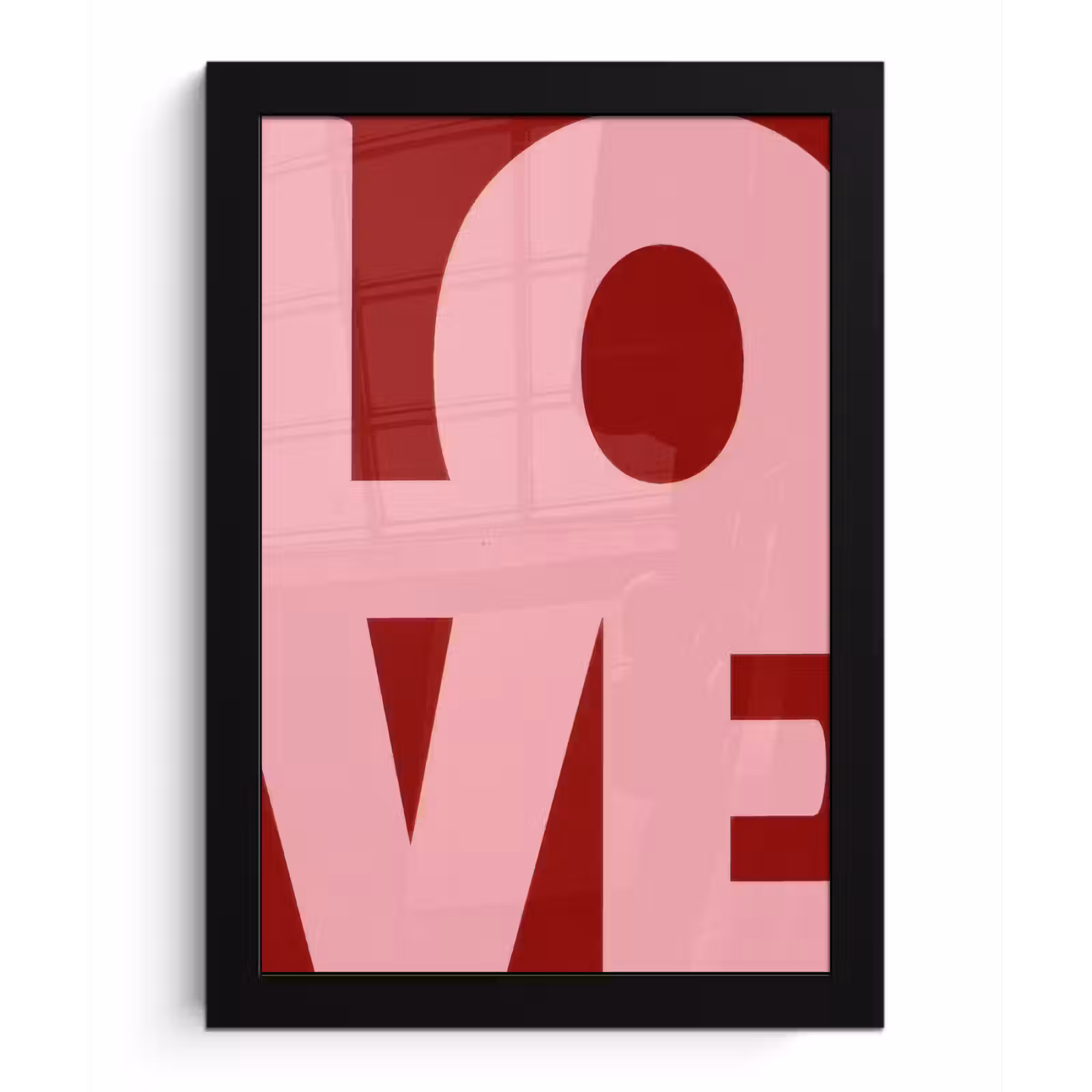 Poster met lijst - Love - Rood - Blokletters — 1
