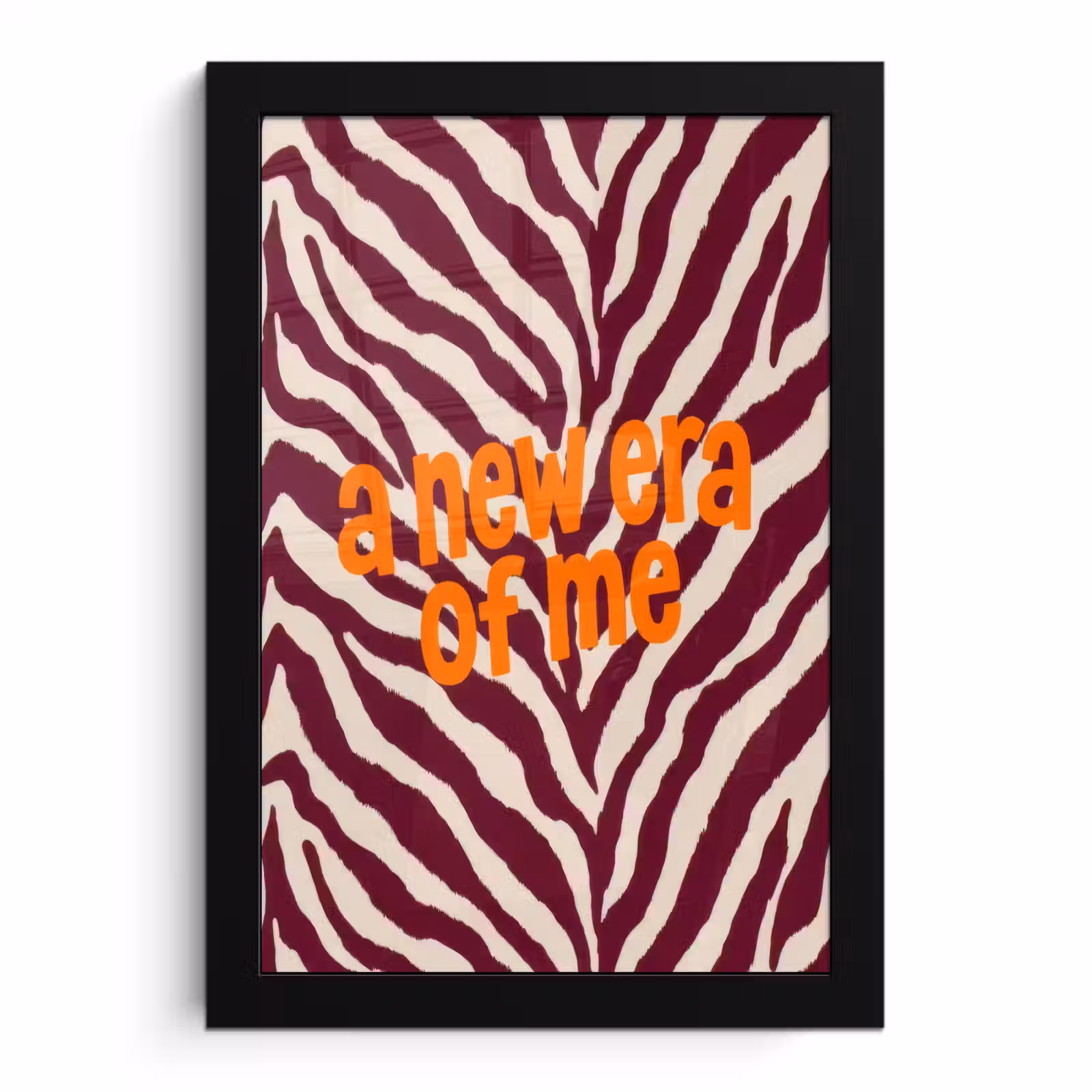 Poster met lijst - New era - Bordeaux - Zebraprint — 1