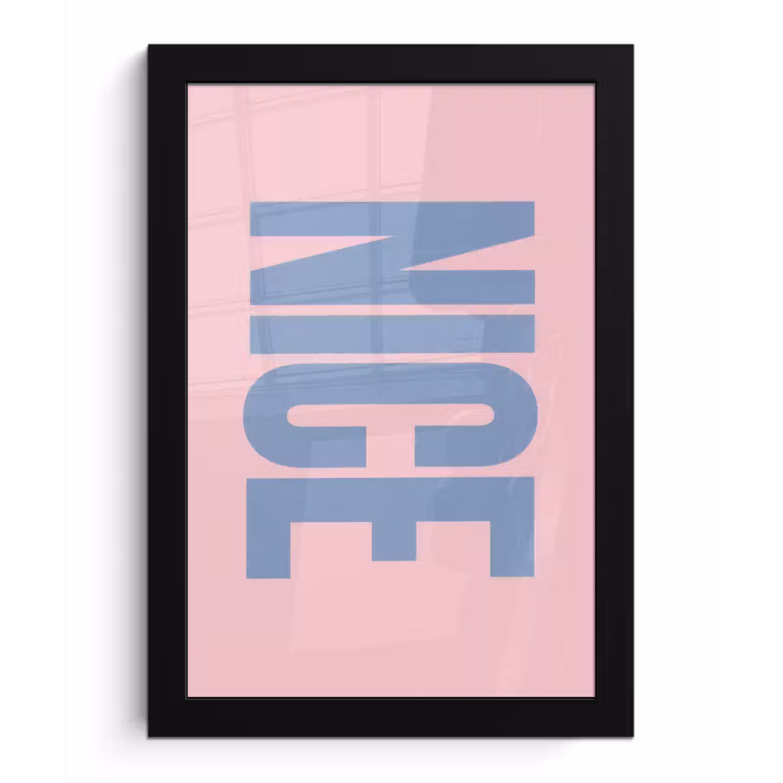 Poster met lijst - Nice - Paars - Roze — 1