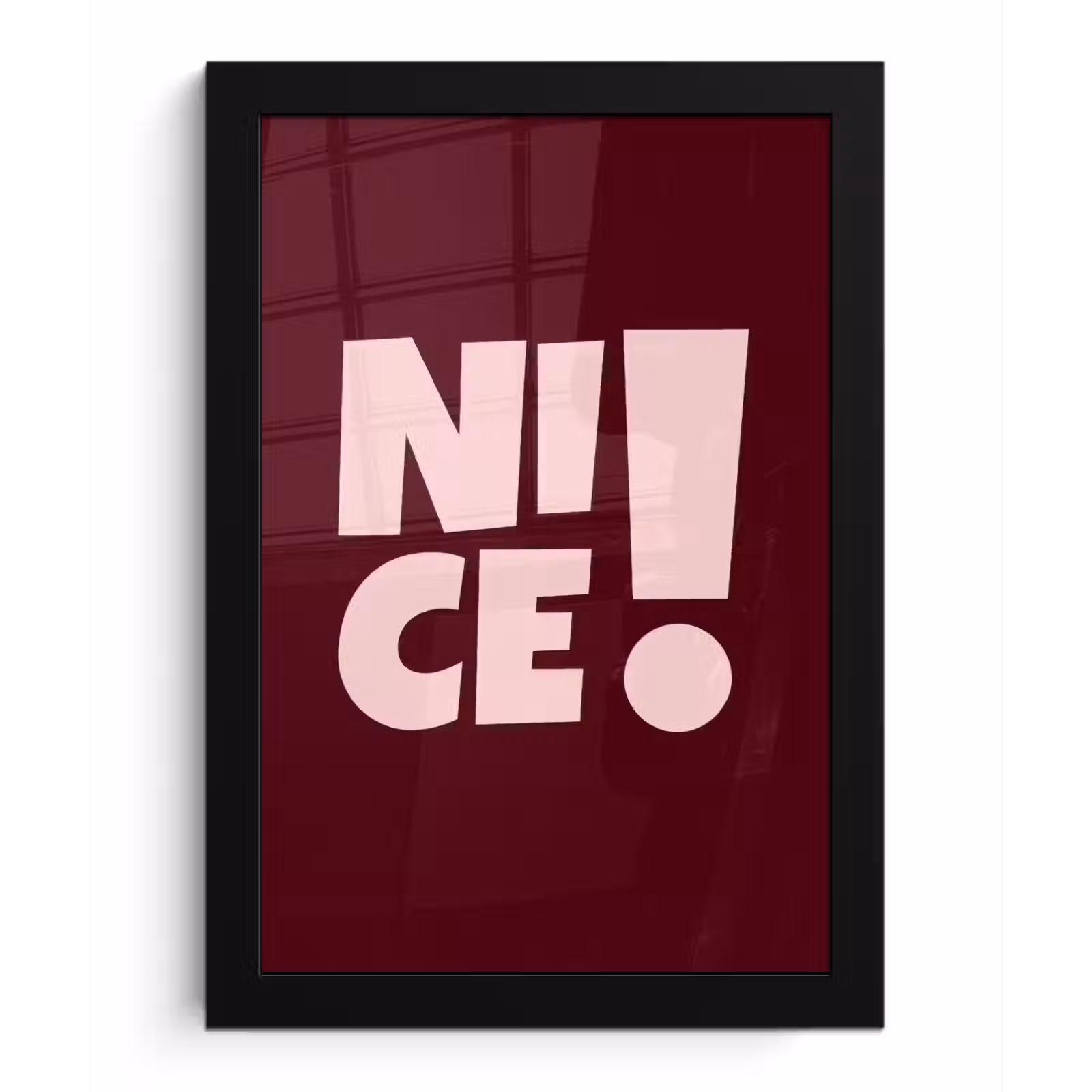 Poster met lijst - Nice - Uitroepteken - Rood — 1