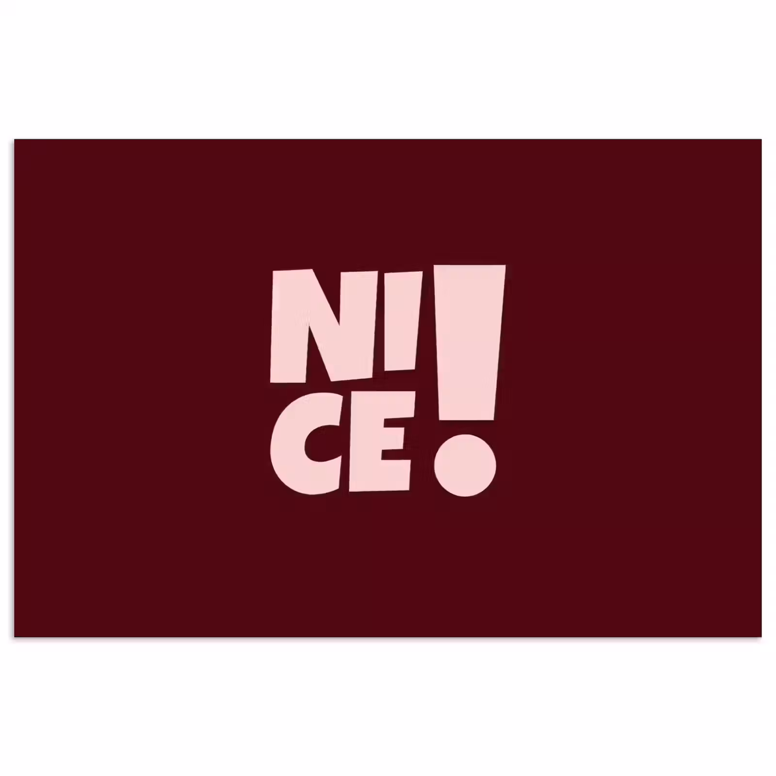 Poster - Nice - Uitroepteken - Rood — 1