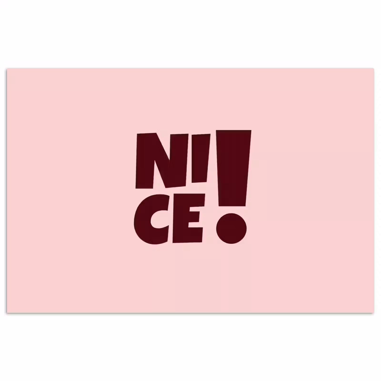 Poster - Nice - Uitroepteken - Roze — 1