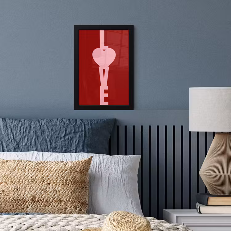 Poster met lijst - Love - Hart - Rood — 4