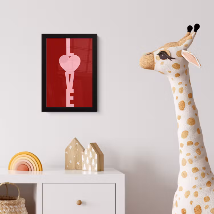Poster met lijst - Love - Hart - Rood — 5