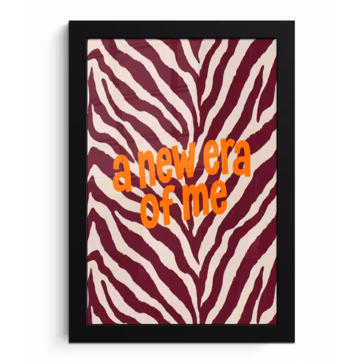 Poster met lijst - New era - Bordeaux - Zebraprint — 1