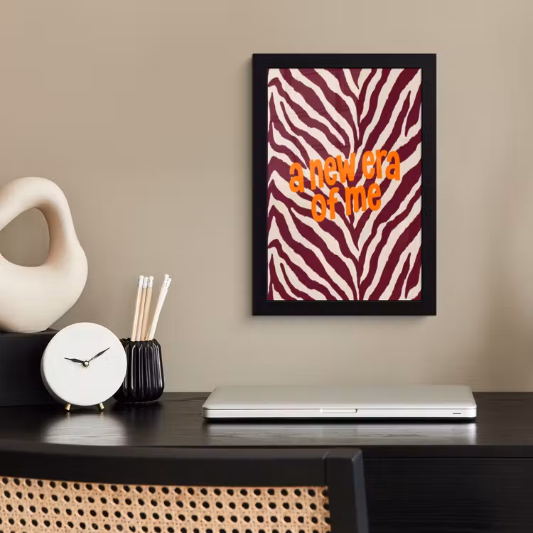 Poster met lijst - New era - Bordeaux - Zebraprint — 3