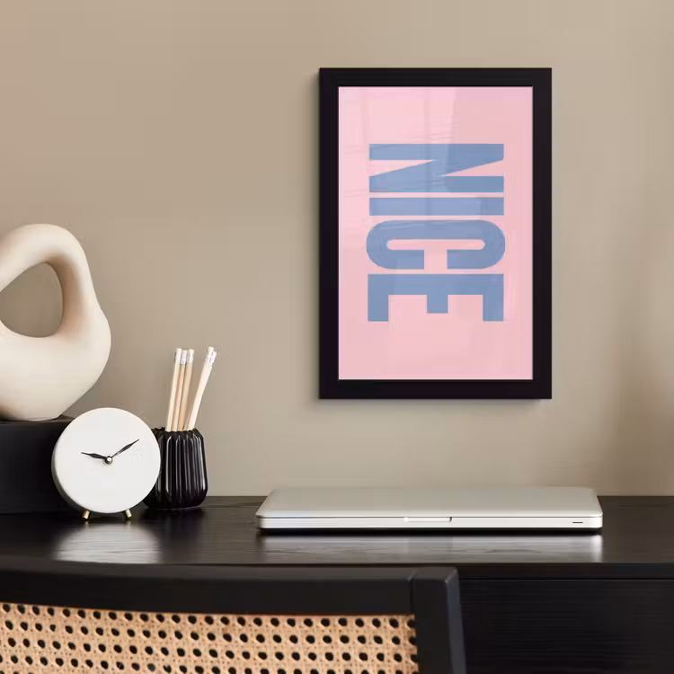 Poster met lijst - Nice - Paars - Roze — 3