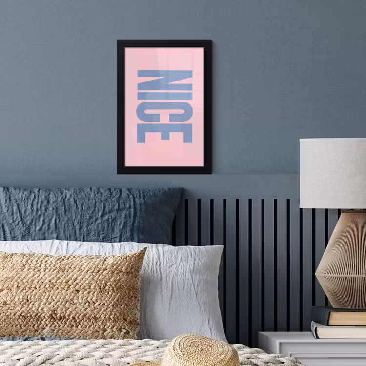 Poster met lijst - Nice - Paars - Roze — 4