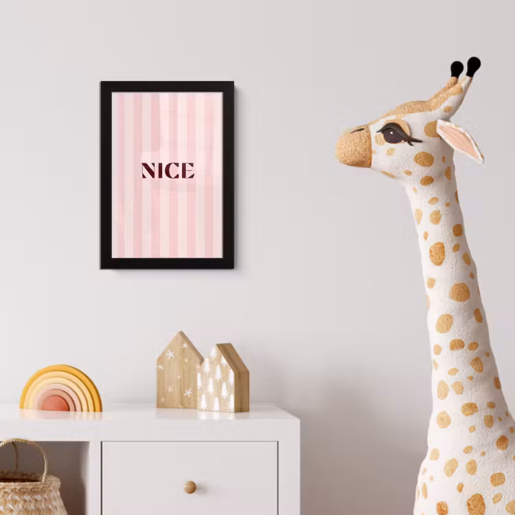 Poster met lijst - Nice - Strepen - Roze — 5