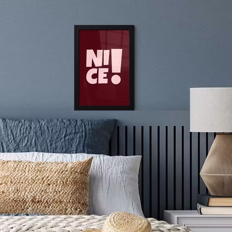 Poster met lijst - Nice - Uitroepteken - Rood — 4