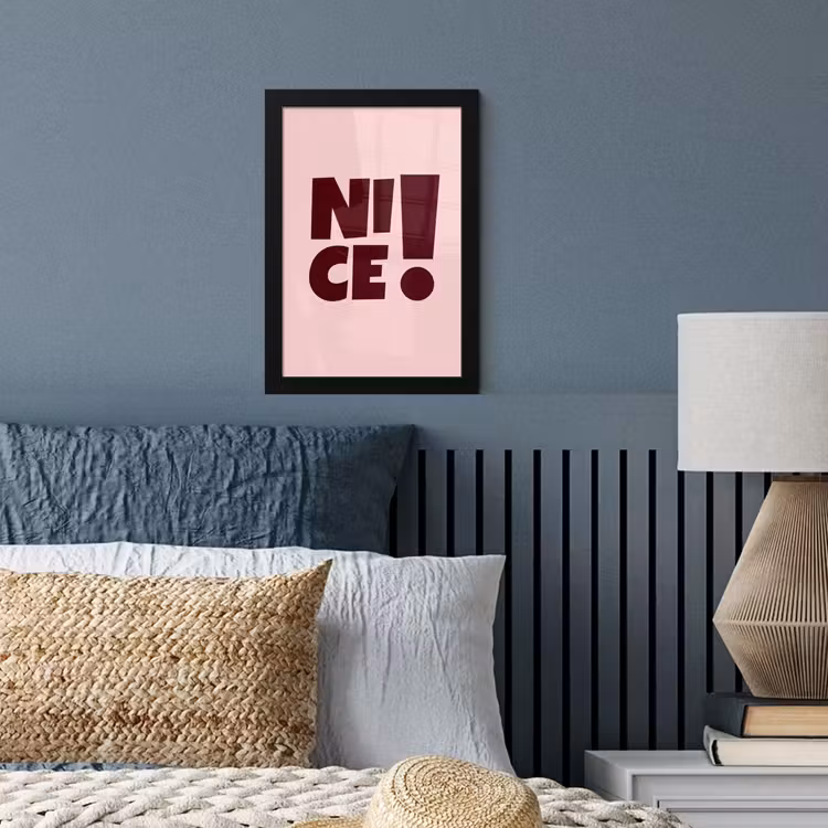 Poster met lijst - Nice - Uitroepteken - Roze — 4