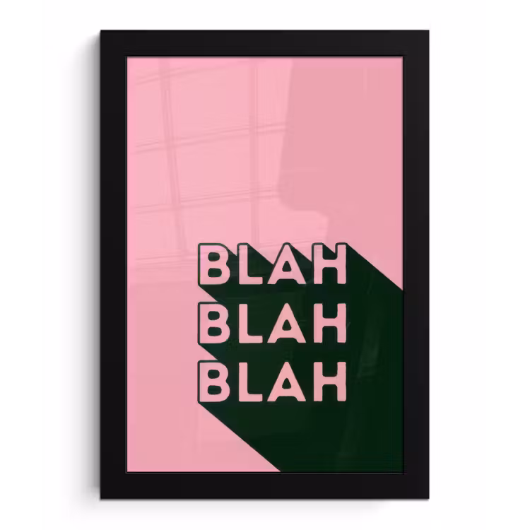 Poster met lijst - Tekst - Grafisch - Groen - Schaduw — 1