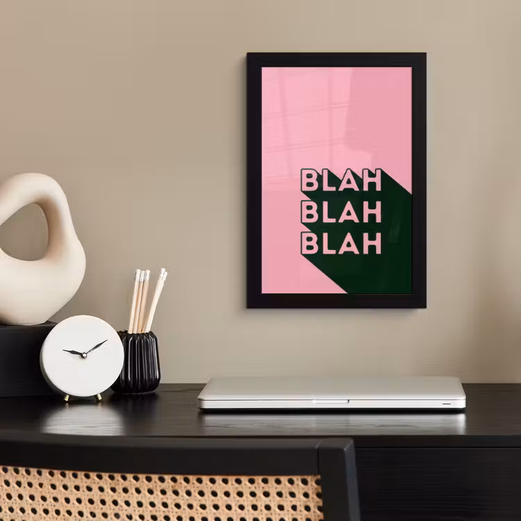 Poster met lijst - Tekst - Grafisch - Groen - Schaduw — 3