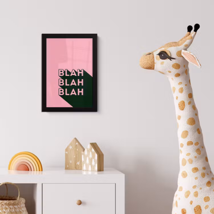 Poster met lijst - Tekst - Grafisch - Groen - Schaduw — 5