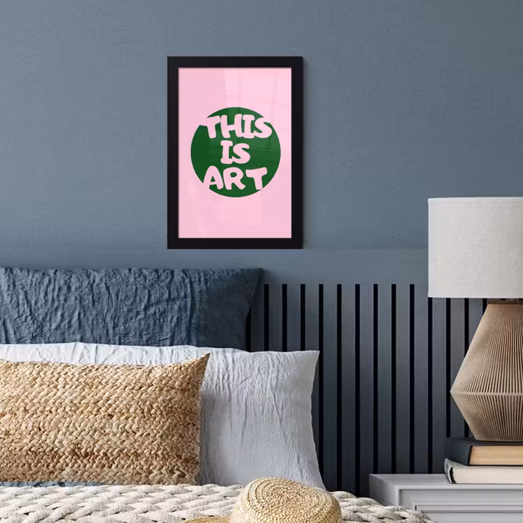 Poster met lijst - This is art - Tekst - Cirkel - Groen — 4