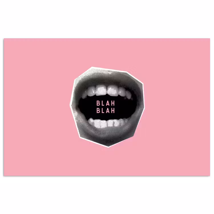 Poster - Mond - BLAH BLAH - Roze — 1