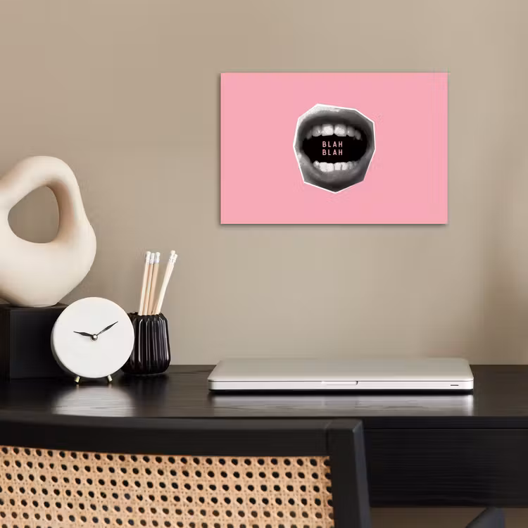 Poster - Mond - BLAH BLAH - Roze — 2