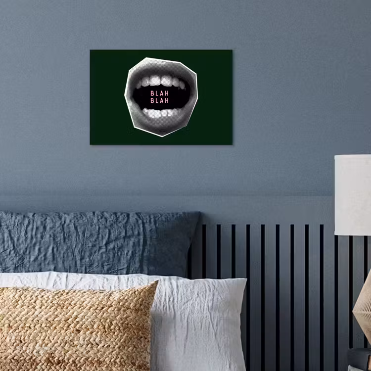 Poster - Mond - Groen - Illustratie - BLAH BLAH — 3