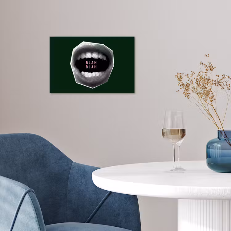 Poster - Mond - Groen - Illustratie - BLAH BLAH — 4